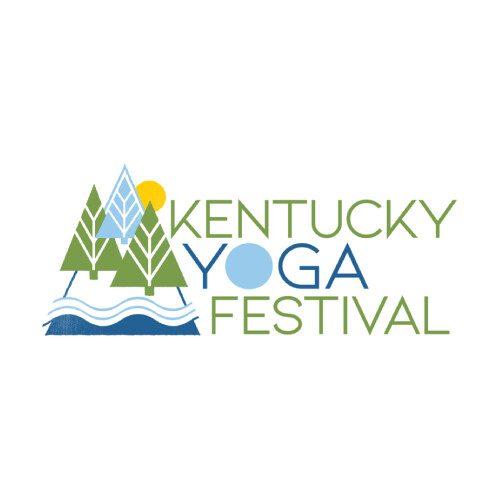 Kentucky Yoga Festival logo designed by Cricket Press features a beautiful tree scene.
